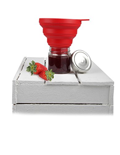 Dr.Oetker 1931 Einmachtrichter, Silikon, rot, 10 x 12,5 x 5,2 cm - 5