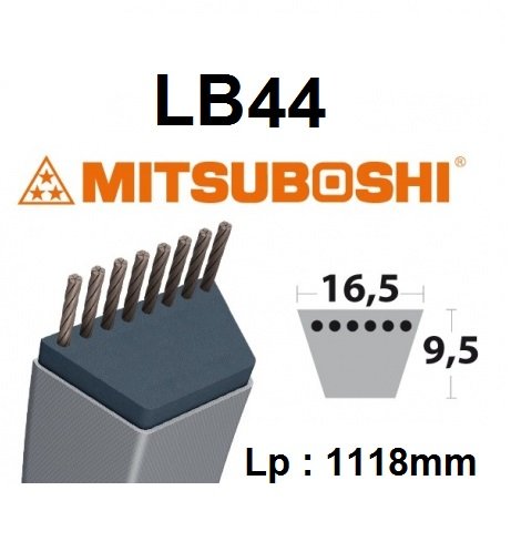 Preisvergleich Produktbild Mitsuboshi – Keilriemen MITSUBOSHI LB44