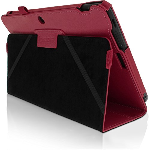 igadgitz Pink Rosa PU Ledertasche Hülle Folie für Asus Transformer Pad TF103C 10.1 Zoll mit Multi-Winkel Betrachtungs + Stylus-Stift Elastischen Halter + Displayschutzfolie - 5