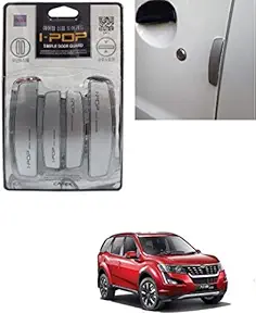 PT I-POP Plastic Car Door Guard for Mahindra XUV 500 (Silver, Pack of 4)