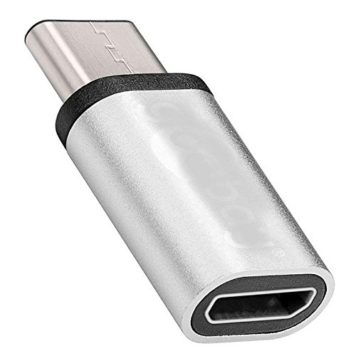 erenLine® USB-C auf Micro B Adapter /Konverter; USB 3.1 C-Stecker auf USB 2.0 Micro B Buchse; robustes Metallgehäuse; Für Tablet, Mobile Phone, Festplatte und vieles mehr...