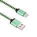 Produktbild USB 3.1 Typ-C Kabel auf USB 2.0 High-Speed Ladekabel Nylon 1 m Grün von wortek