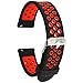 Produktbild EL-move Silikon-Uhrenarmband für 18mm,20mm,22mm,24mm (Black Red 18MM)