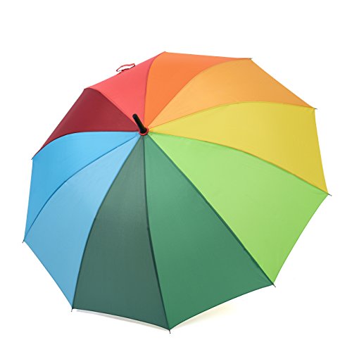 Rainbrace-Unisex-Rain-Umbrella-Long-handle-Rainbow-Fashion-Strongly-Windproof-Oversized-Outdoor-Umbrella-with-10-Ribs