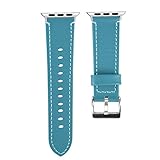 Happy Event Mode Leder ersatz Armband Strap Band für Apple Watch Serie 4 40mm (Blau)