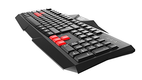 Mars Gaming MAK1 - Teclado Gaming de Membrana  Ratio Respuesta ultrar  pido  Teclas Gaming en Rojo  antighosting  Compacto  Altura Teclas perfeccionada  Color Negro