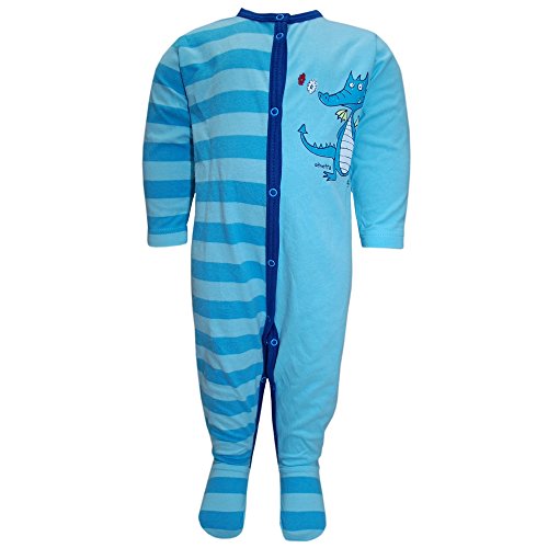 Sanetta - Baby pajamas jumpsuit boys, light blue - 74hellblau