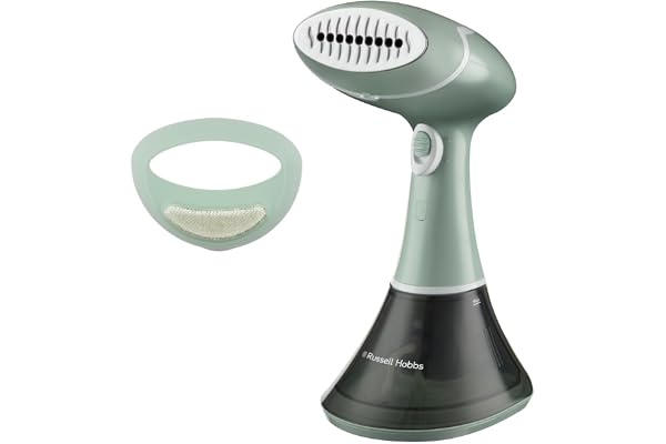 Russell Hobbs Handhållen steamer [1600W, 22g/min Ånga] (Antibakteriell, Snabb uppvärmning, rostfritt sula, resvänlig, 200ml vattentank, Luddborste medföljer) Steam Genie Essential 25592-56