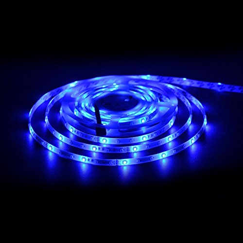 Tabker® LED Streifen 5M 300 SMD 3528 RGB Led Strip, Nicht Wasserdicht LED Band , LED Lichtschlauch, Packung für Heim Innendekoration , Farbwechsel-Set mit flexibles Streifen-Licht + 24 Tasten IR +Controller und Netzteil, Versandkostenfrei - 3