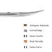 K-Pro - Nail Scissors for Fingernails - Professional for Men and Women - Curved (Red)