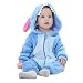 Baby Romper Suit Flannel Animal Onesie Unisex girl boy Jumpsuit Nightwear Outfits Cosplay Costume for Kids (80, Blue stitch)