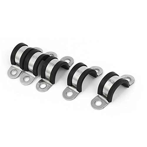 sourcingmap® 5x18mm U Clip EPDM Gummi montiert Halterung Klammen Spanner für Schlauch Kabel