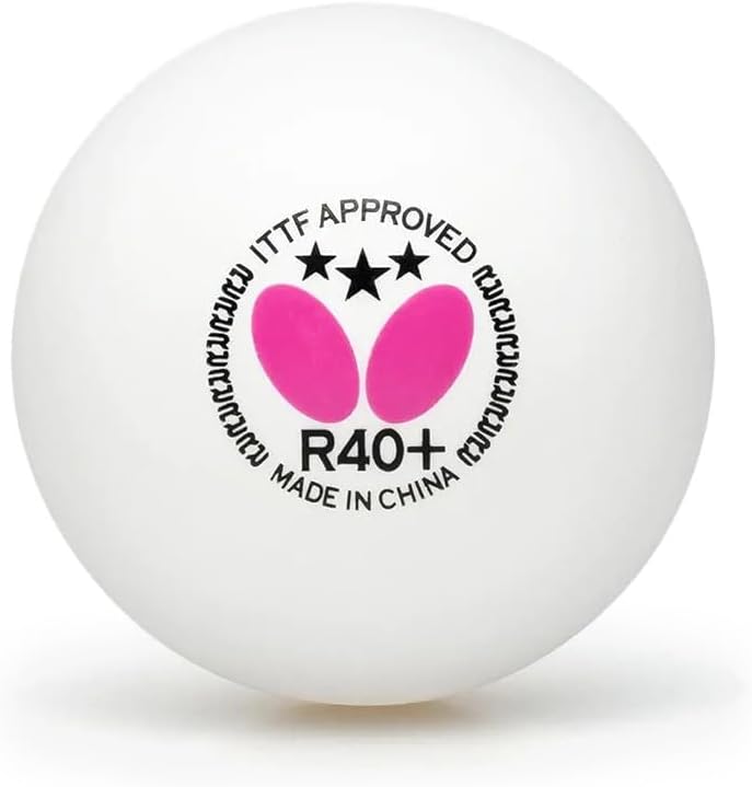 Butterfly 3 Star R40+ Pelotas de Tenis de Mesa Blancas Profesionales de Primera Calidad (Paquete de 3) | Pelotas de Tenis de Mesa de competición superequilibradas