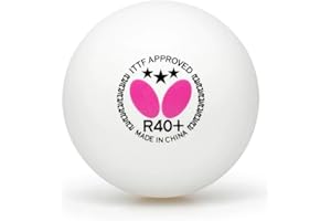 Balles de ping-Pong Butterfly 3 étoiles R40+ | Balles de ping-Pong Professionnelles Premium Blanches (Paquet de 3) | Balles de ping-Pong de compétition remarquablement équilibrées