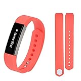 Altsommer für Fitbit Alta HR Smart Watch Qualität Silikon Armband Uhrenband mit Schnellverschluss Erstatzband Replacement Magnet Uhr Band Strap Uhrenarmband für Damen Herren (Orange)