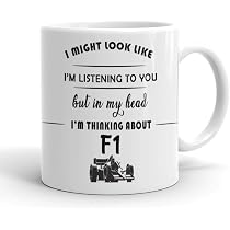 Tazza con scritta I Might Look Like im Listening, regalo divertente