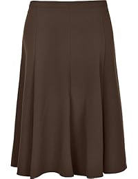 PHY-V0105 BROWN CREPE SKIRT main image 1
