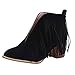 Produktbild Stiefel Damen, LANSKIRT Trendige Frauen Stiefeletten Ankle Boots Schuhe Knöchel feste Fransen Stiefel Quaste Bootie Kurze Stiefel
