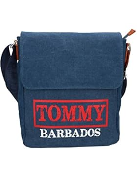 Umgehängt herren TOMMY BARBADOS bandolier taschen kleine mehrfach blau