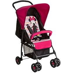 Hauck Sport - silla de paseo ultra ligera de 5,9kg, sistema de arnés de 5 puntos, respaldo reclinable, plegable, para bebes de 0 meses a 15kg, mickey pink (rosa)