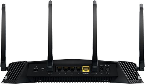 Netgear Nighthawk XR500-100EUS - Router Wifi Pro Gaming con tecnología AC2600 (dual band, cuatro canales de streaming Gigabit, software DumaOS de NETDUMA, QoS, cliente de VPN para juegos) negro