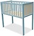 Grapi Mini Cot Bed with Mattress (Soft Blue)
