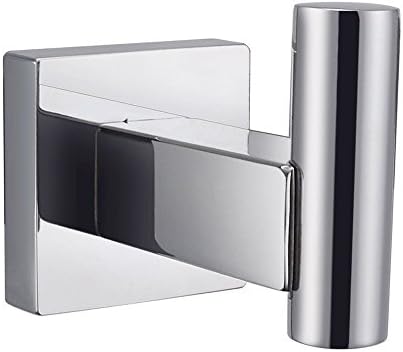 Bathroom Single Robe Hook Wall Mount Towel/Robe Clothes Hook for Bath Kitchen Garage, Polished Chrome SUS 304 Stainless Steel