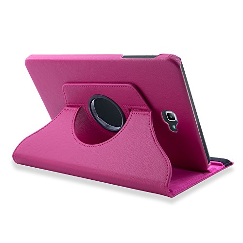 SAVFY Samsung Galaxy Tab A 10.1 Hülle (2016) T580N/ T585N 360 Grad Drehung Case Schutzhülle Tasche mit Ständerfunktion inkl. Eingabestift und Schutzfolie, pink - 3
