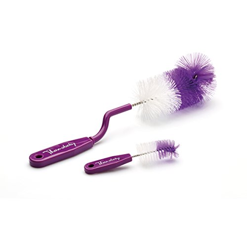 Thermobaby Game Bib Rotating Brush + têt Plum/White