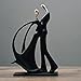 Price comparison product image Statue ORNAMENT Black Creative Wedding Gifts Personalized Decoration Home Living Room TV Cabinet Decorations Double Dancers UOMUN (Design : A)