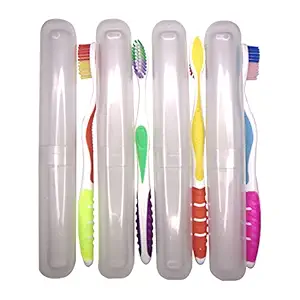 Dr.Flex Super Toothbrush with Special Filaments and Anti-Bacterial Container - Pack of 4