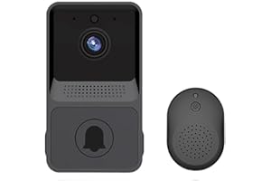 Frunimall Türklingel mit Kamera,Video Türklingel mit Cloud-Speicher, Funkklingel mit Nachtsicht,WLAN Klingel Haustür, Personenerkennung mit AI,Wiederaufladbare Batterien(Schwarz)