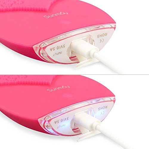 SUNMAY Elektronische Gesichtsreinigungsbürste, Anti-Aging Sonic Vibration Silikon Wasserdicht Hautreinigung Pflege Gesichtsbürste Reiniger - 6
