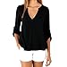 Produktbild Damen Bluse Mumuj Fashion Männer Lose Langarm Chiffon Herbst Winter Tops Oberteile Casual Bluse Hemd V Hals Freizeit Sweatjacke Streetwear