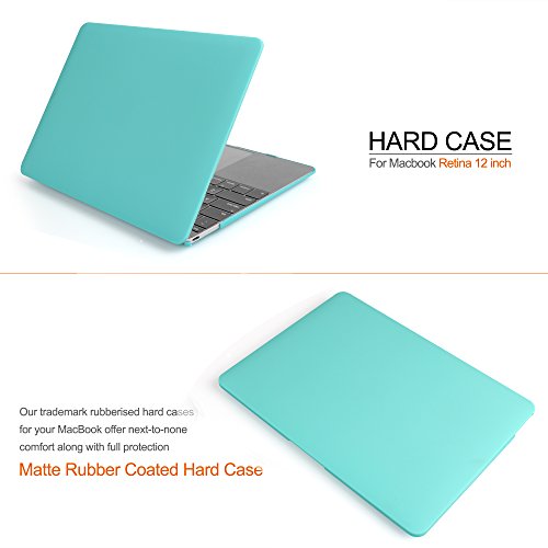 iDOO MacBook Schutzhülle / Hard Case Cover Laptop Hülle [Für MacBook 12 Zoll Retina: A1534] – matt, Hellblau - 2