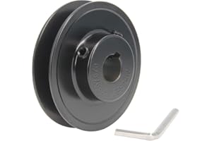 Zeberoxyz AK30 Single Groove Web Sheaves,3.0" OD 5/8" Bore V-Belt Sheave Cast Iron for V-Belt (5/8"Bore-3"OD, 1 Groove)