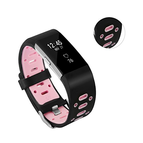 Ersatz Fitbit Charge 2 Armbänd, BeneStellar Silikagel Weiche Silikon Verstellbare Fashion Ersatz Sport Strap Bands für Fitbit Charge2 Smartwatch Fitness Wristband (5.1"-7")
