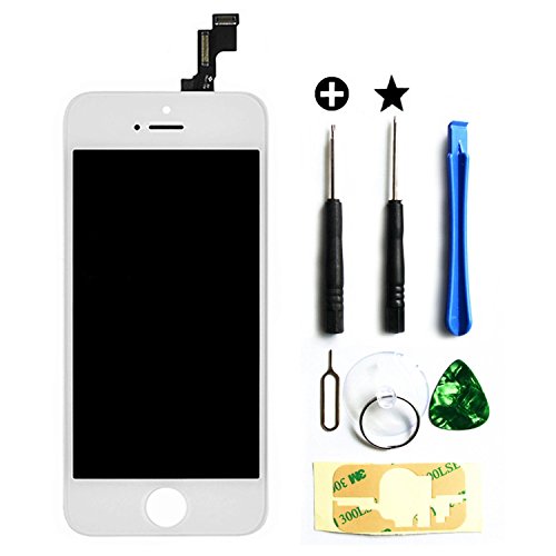 Rabbitstorm para iPhone 5S Blanco Digitalizador de pantalla t ctil y pantalla LCD de repuesto de montaje con kit de herramientas reviews Rabbitstorm para iPhone 5S Blanco Digitalizador de pantalla t ctil y pantalla LCD de repuesto de montaje con kit de herramientas