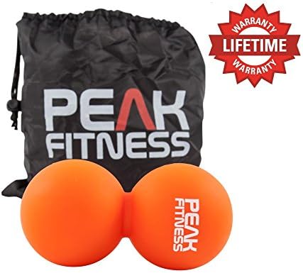 Great Value Double Lacrosse Peanut Ball Massager. For Sports Injuries, Spine and Muscle Strains. In Black or Orange. Myofascial Tension Release Mobility Therapy Set by Peak Fitness. Lifetime Guarantee.