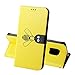 Produktbild Miagon für Huawei Mate 20 Pro Flip Hülle,Süß Biene Seide Texturiert Wallet Case Handyhülle PU Leder Tasche Case Karten Steckplätzen Ständer Schutzhülle,Gelb