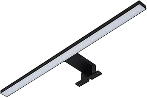 ‎KWAZAR LUMINAIRE Kwazar Luminaire LED Spiegelleuchte Badezimmer 10W 680LM 50cm Neutralweiß 4000K IP44 230V Wandleuchte Spiegellampe, Badezimmerschrank Spiegelleuchten Anita Schwarz