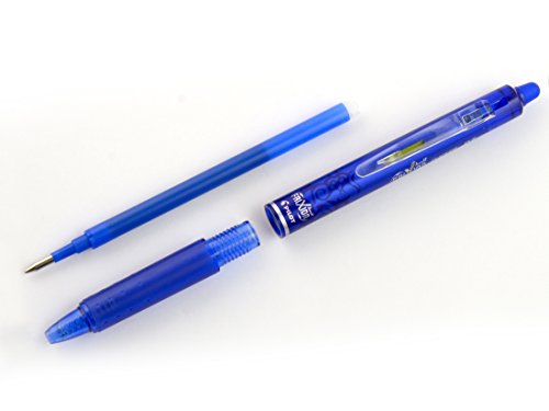 Pilot FriXion Clicker Tintenroller Geltinte Kugelspitze radierbar inkl. 3 Ersatzminen blau - 4