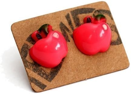 Apple Fruit Stud Earrings - 2 pcs - Retro Party Summer Earrings