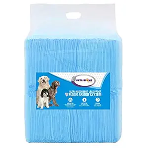 Petlicious & More (45 cm X 60 cm -10 Count) Training Pads, Super Absorbent, Water Proof, Non Slippery, 10 Count (Pack of One, Total Count - 10)