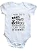 HippoWarehouse I WAS BORN BALD, TIRED AND BROKE baby vest boys girls
