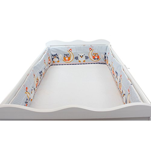 Babybett Nestchen Bettumrandung Nest Kopfschutz 420 cm, 360 cm, 210 cm, 180 cm Bettnestchen Unifarben Motive - 2