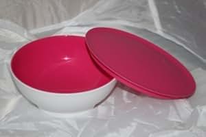 Nouveau bol grand-père Tupperware # 2539 Fix n Mix 32 tasses rose avec couvercle blanc - Canada
