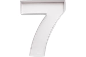 WENPACK 20.8cm Fillable Cardboard Number Paper Mache Shaped Container Box Birthday Party Tray(White, 7)…
