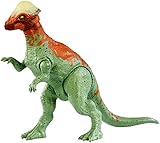 El panel de amortiguación con resorte cuenta con broches en el impacto para revelar la herida de la batalla en estas figuras de acción de dinosaurios de Battle Damage. de