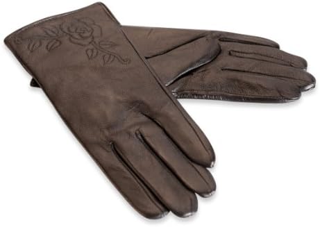 QuivanoWomens Leather Gloves - Classic Style With Soft Fabric Lining - Amber Label Range